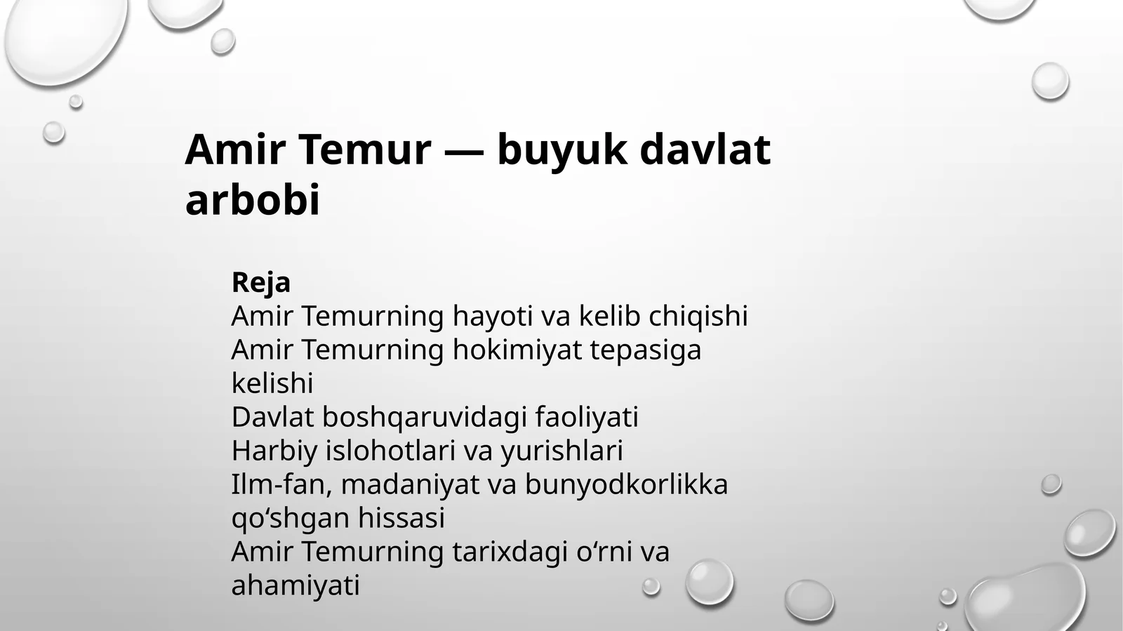 Amir Temur —buyuk davlat arbobi