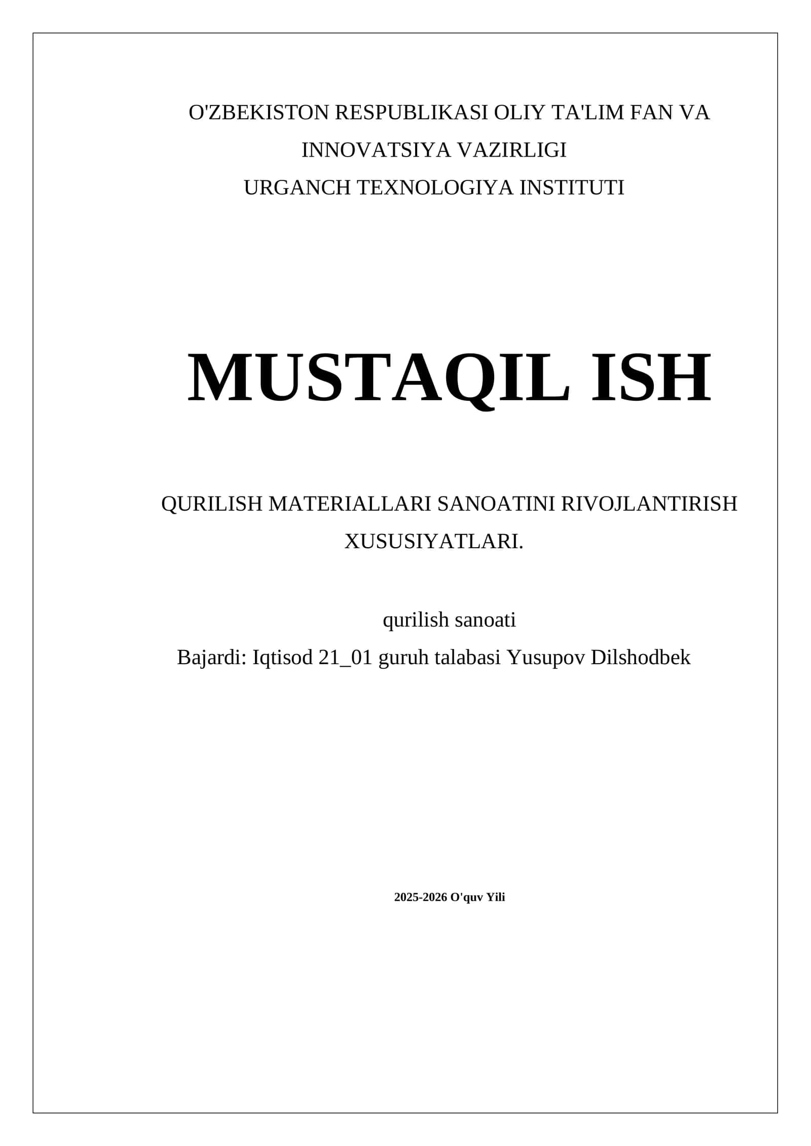 Qurilish materiallari sanoati