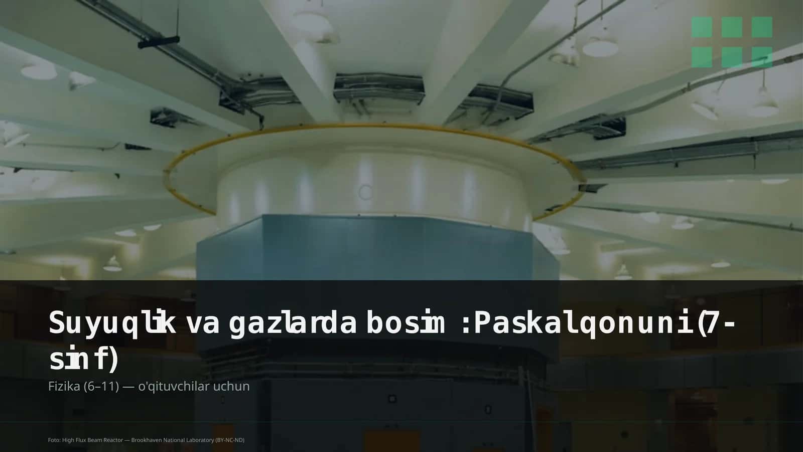 Suyuqlik va gazlarda bosim: Paskal qonuni (7-sinf)