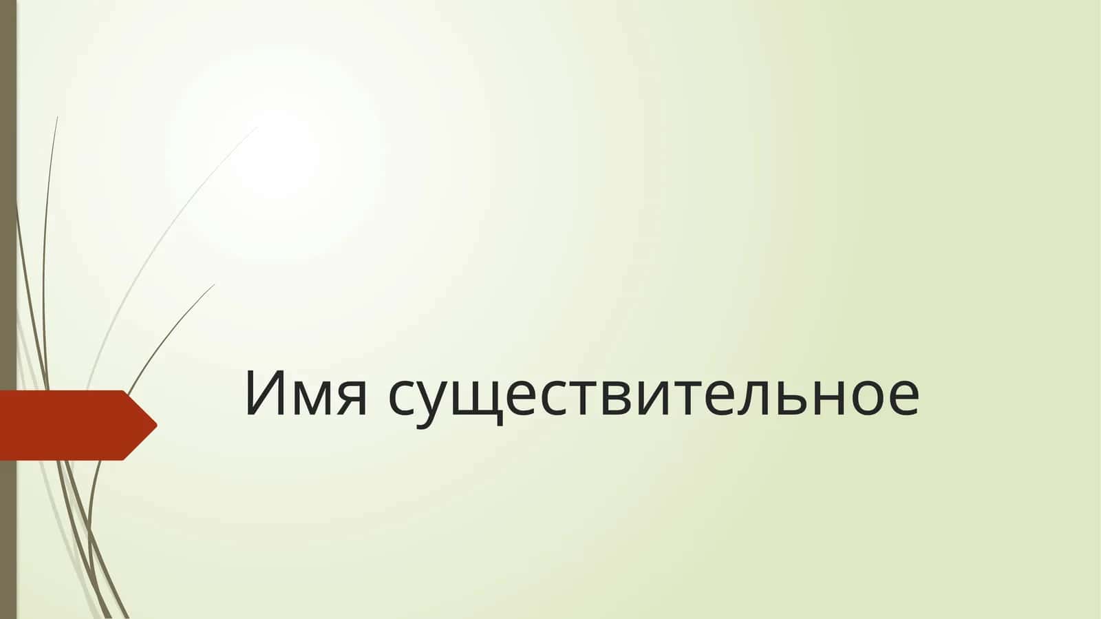 Имя существительное