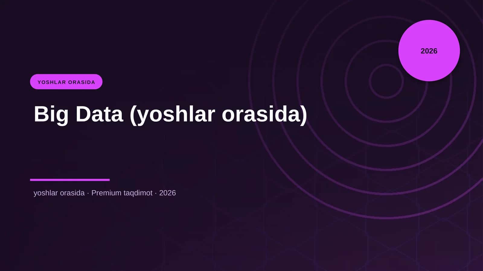 Big Data (yoshlar orasida)