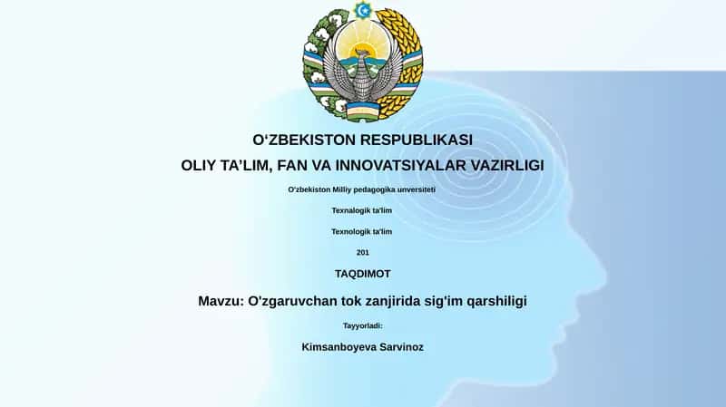O'zgaruvchan tok zanjirida sig'imli reaktivlik