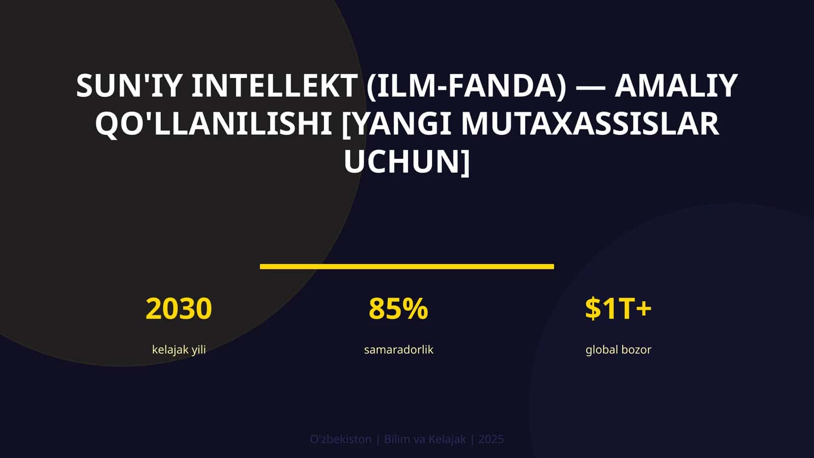 Sun'iy intellekt (ilm-fanda) — amaliy qo'llanilishi [yangi mutaxassislar uchun]