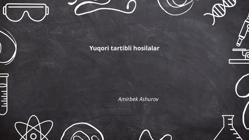 Yuqori tartibli hosilalar