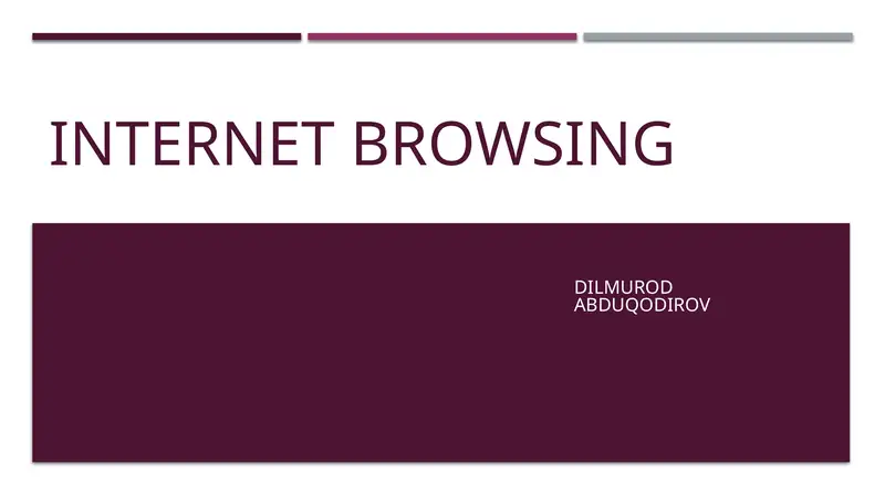 Internet browsing
