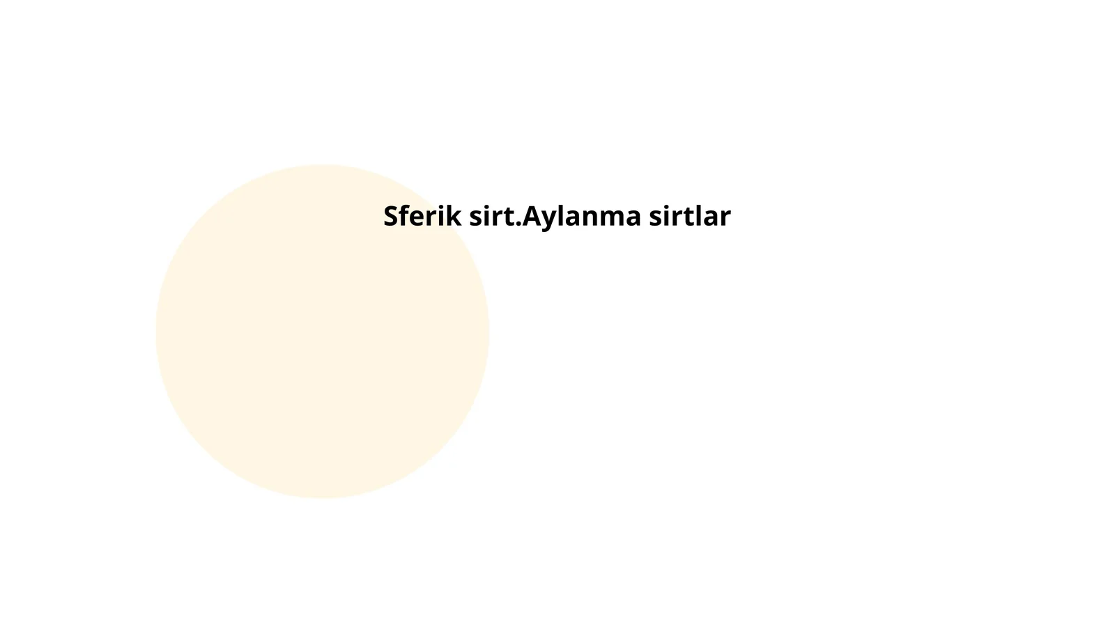 Aylanma Sirtlar Tushunchasi