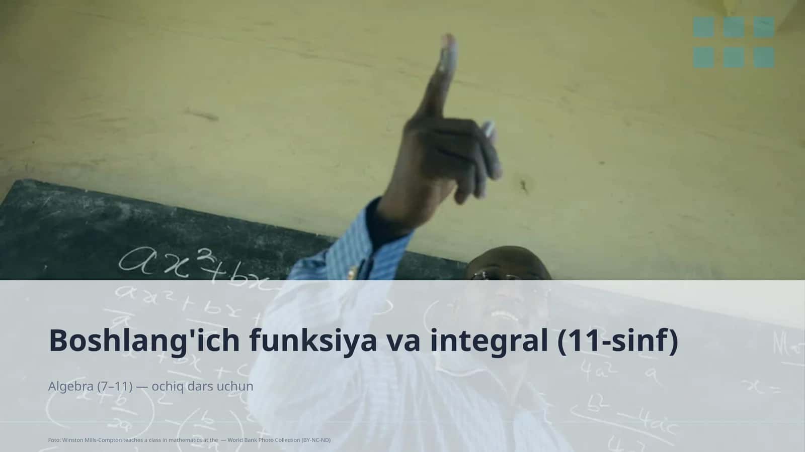 Boshlang'ich funksiya va integral (11-sinf)