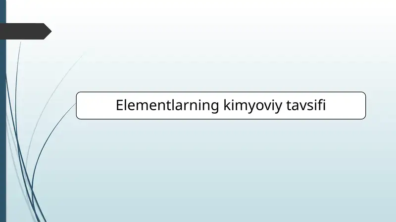 Kimyoviy elementlar