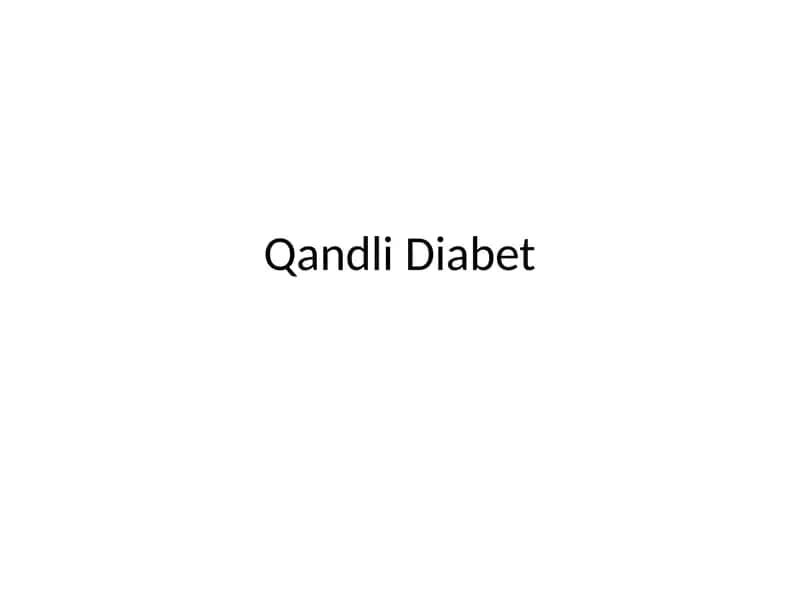 Qandli Diabet