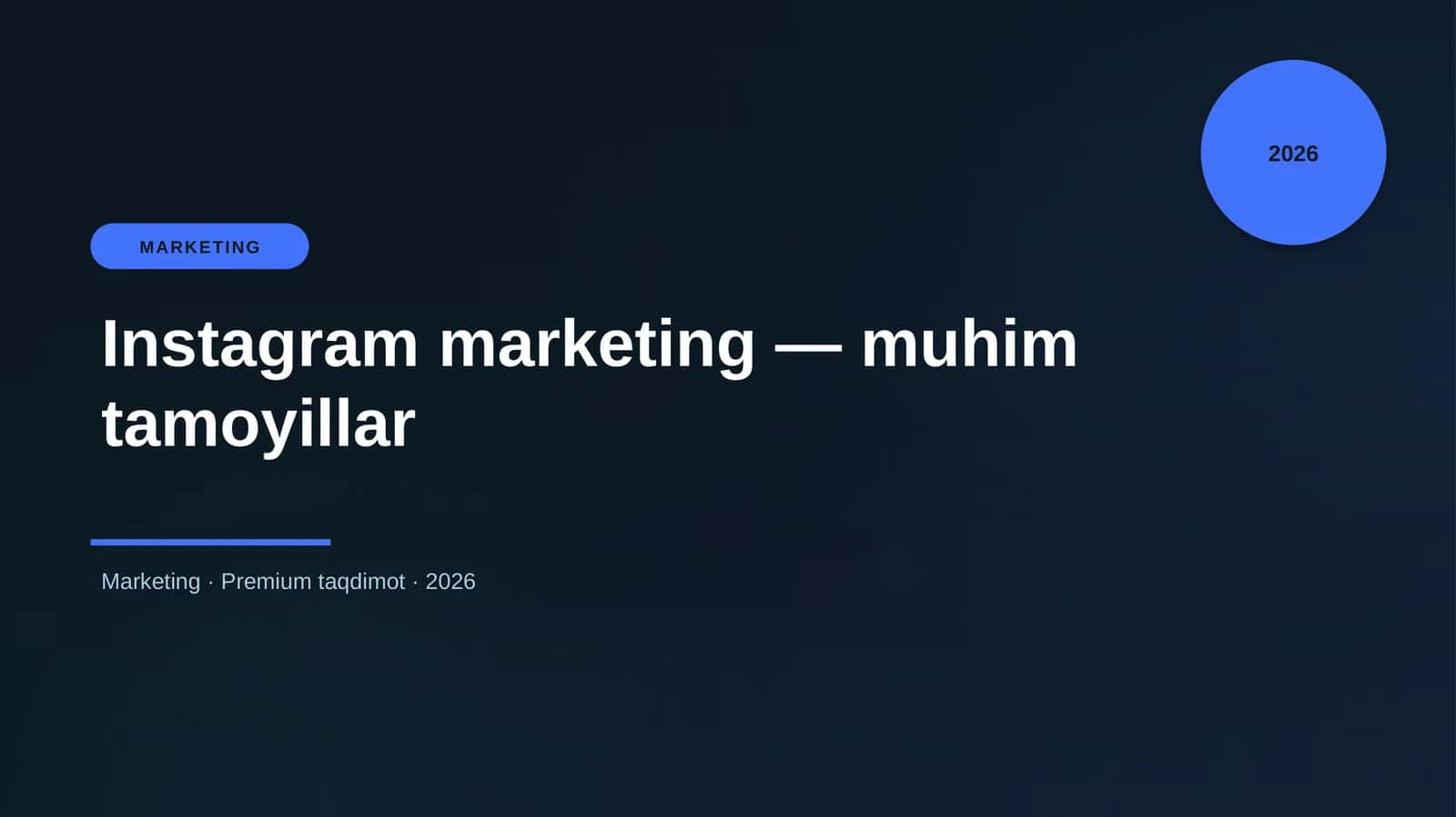 Instagram marketing — muhim tamoyillar