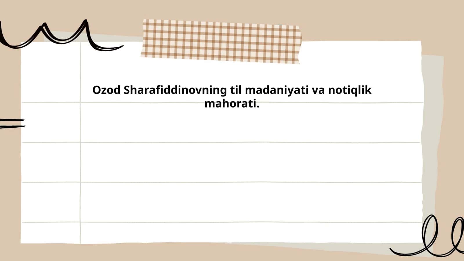 Ozod Sharafiddinovning til madaniyati va notiqlik mahorati