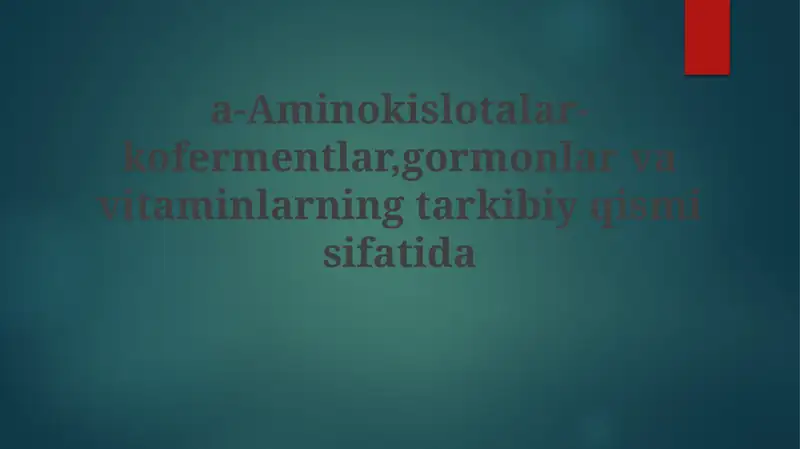 Aminokislotalar