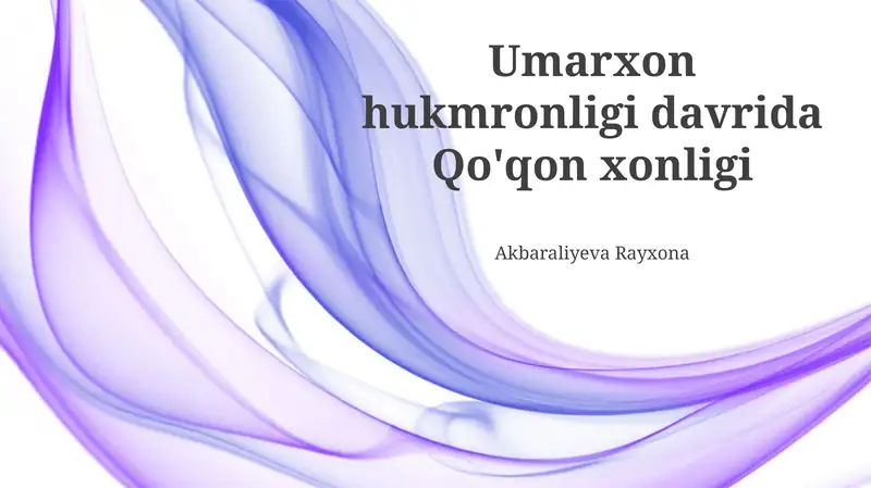 Qoʻqon xonligi davri haqida maʼlumotlar
