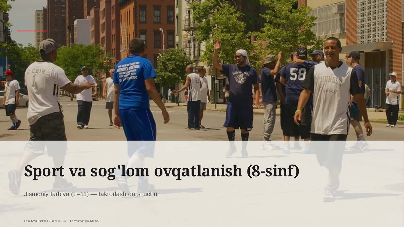Sport va sog'lom ovqatlanish (8-sinf)