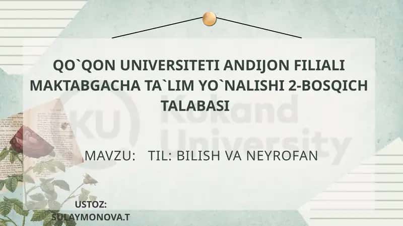 Bilish va Neyrofan