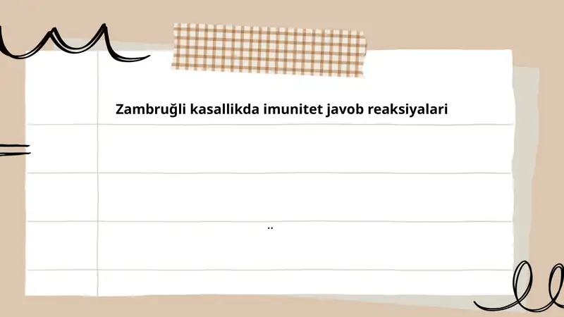 Zambruğli kasalliklarda tug'ma (innate) immunitet mexanizmlari