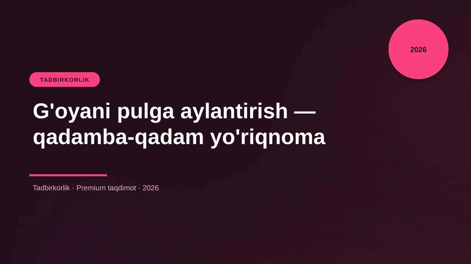G'oyani pulga aylantirish — qadamba-qadam yo'riqnoma