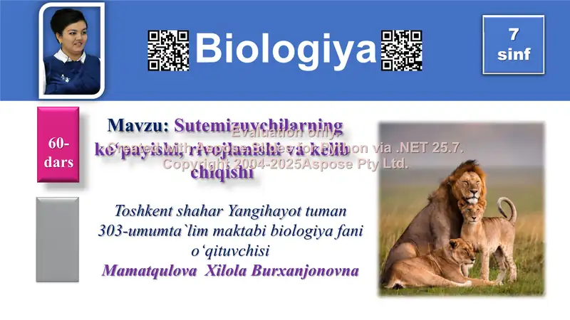 Sutemizuvchilarning ko‘payishi, rivojlanishi va kelib chiqishi