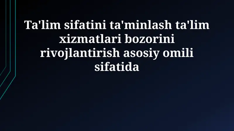 Ta'lim sifatini ta'minlash