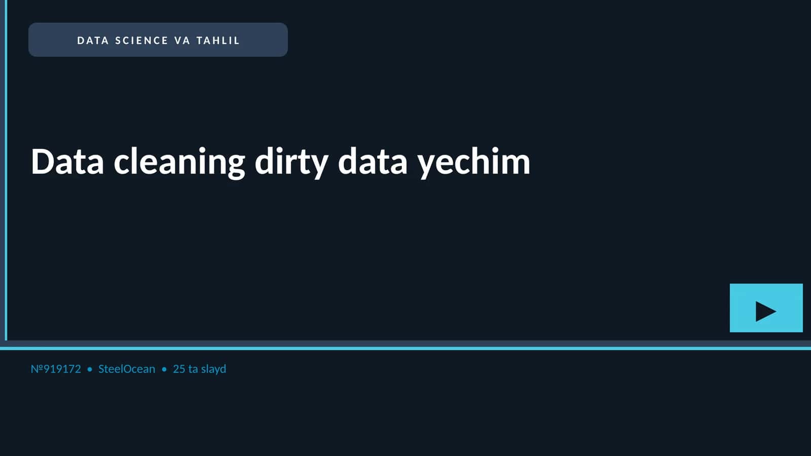 DATA SCIENCE VA TAHLIL