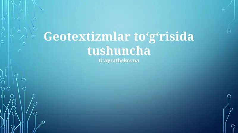Geotekstil