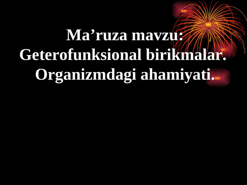 Geterofunksional birikmalar