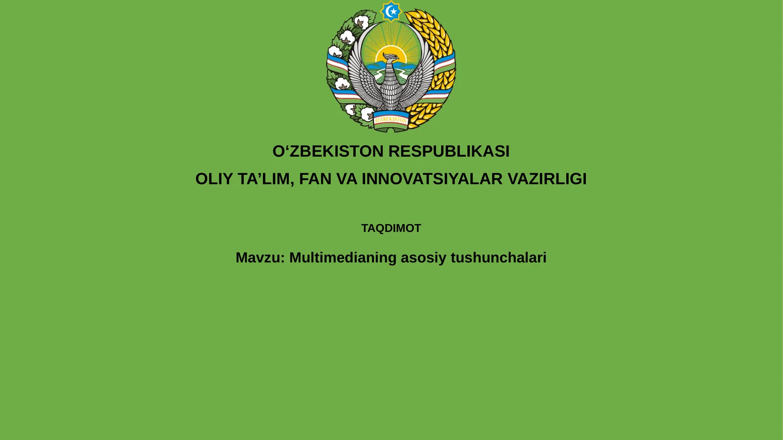Multimedia tushunchasi