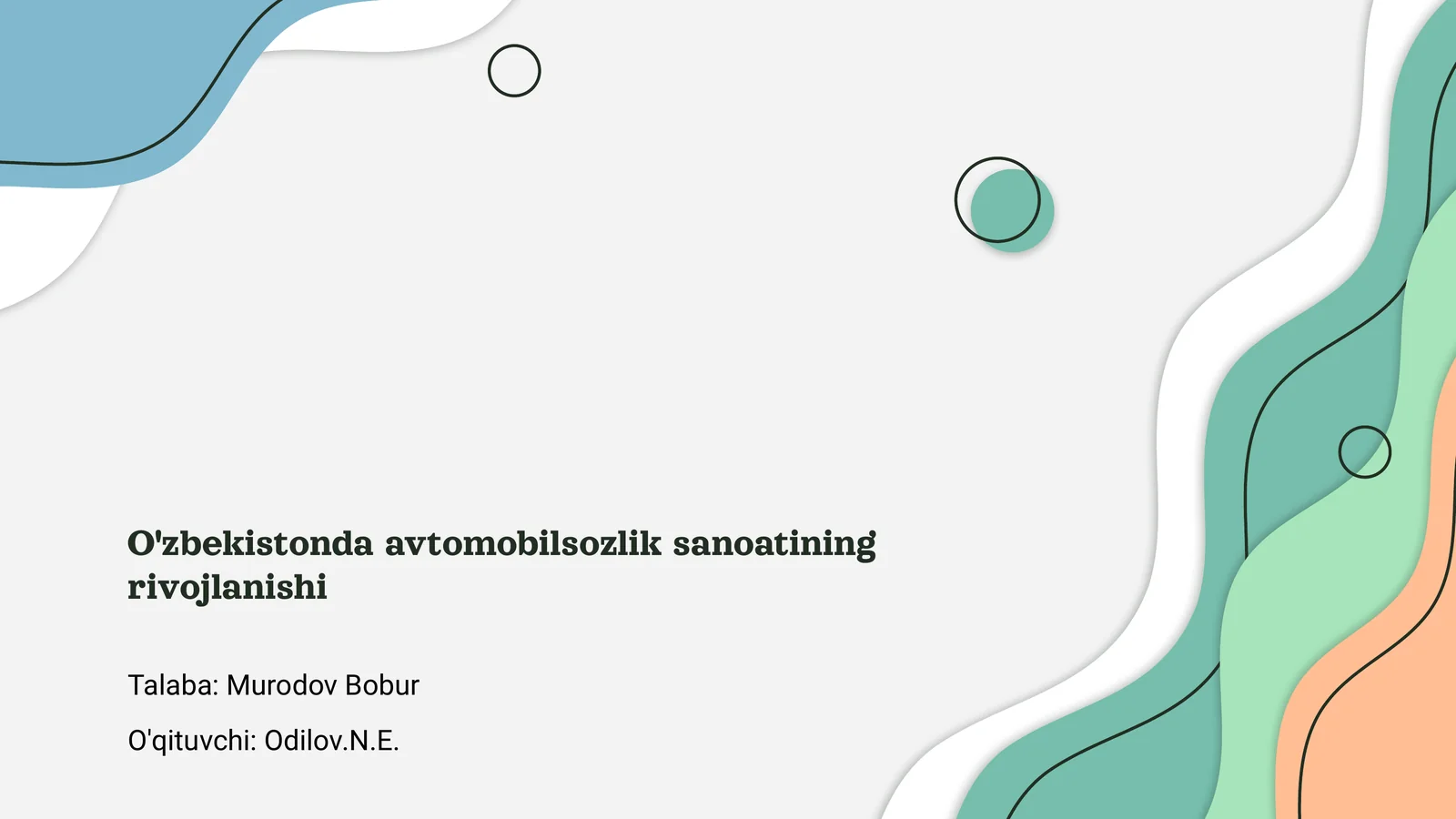 O'zbekistonda avtomobilsozlik sanoatining rivojlanishi