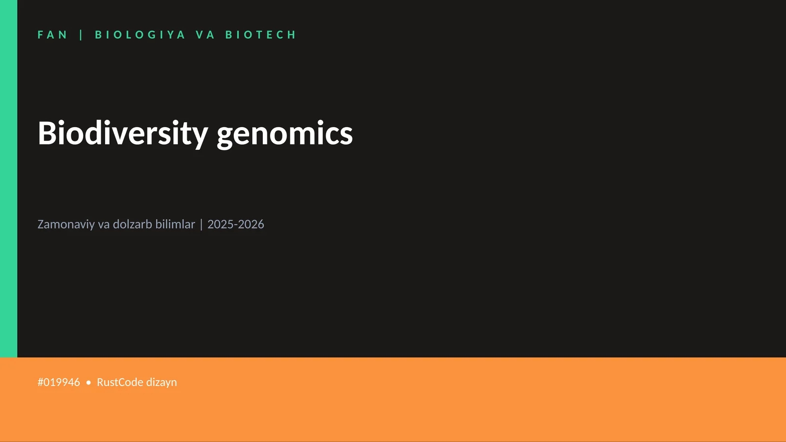 Biodiversity genomics