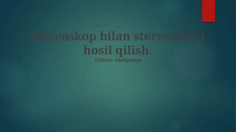 Stereoskop