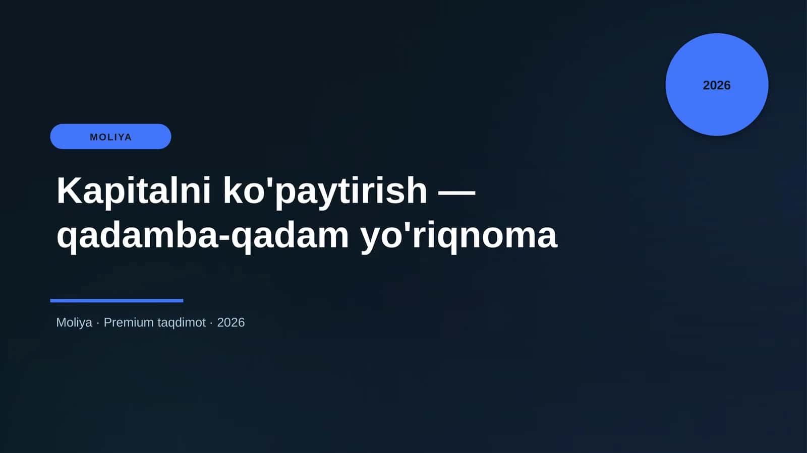 Kapitalni ko'paytirish — qadamba-qadam yo'riqnoma