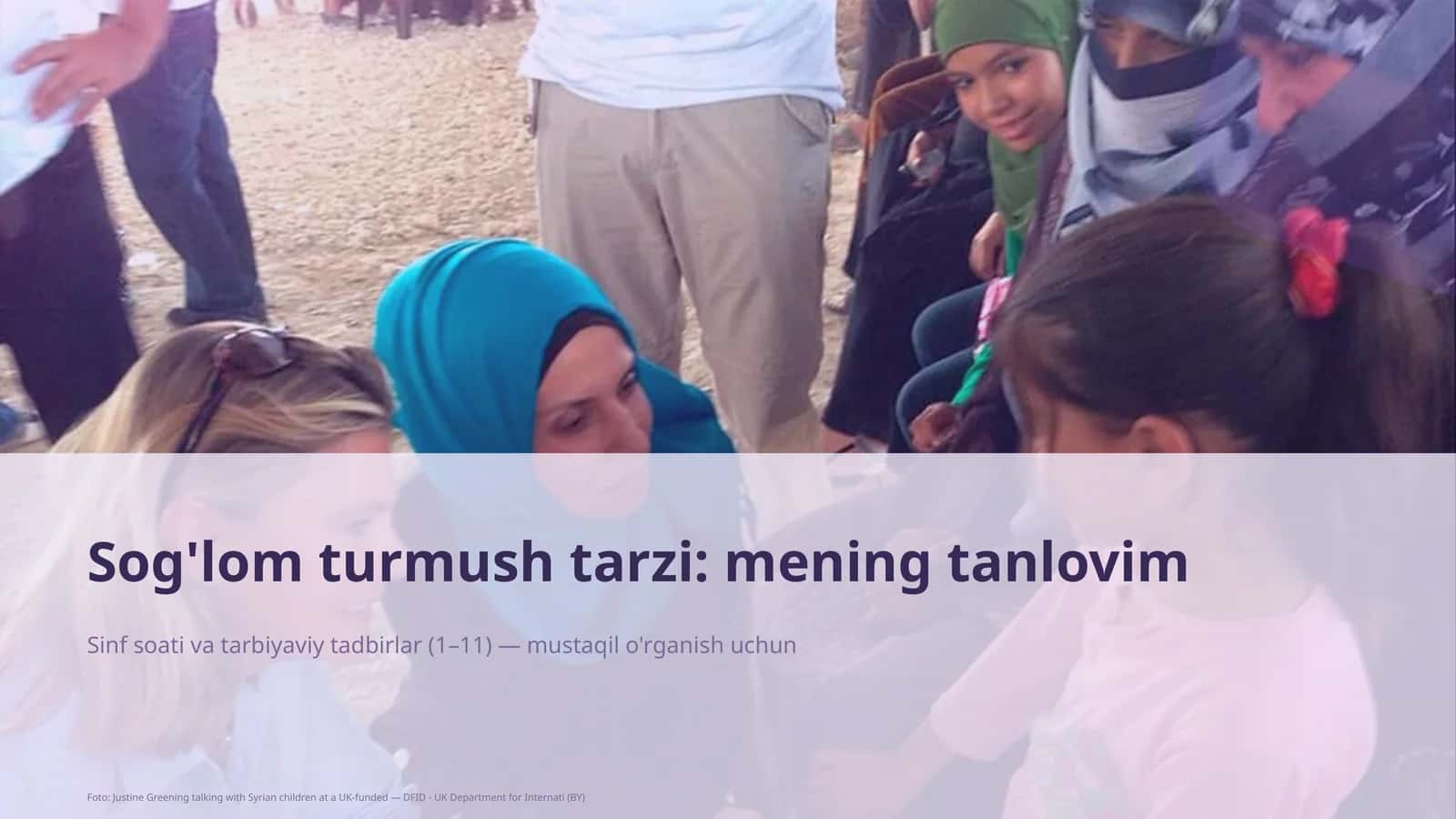 Sog'lom turmush tarzi: mening tanlovim