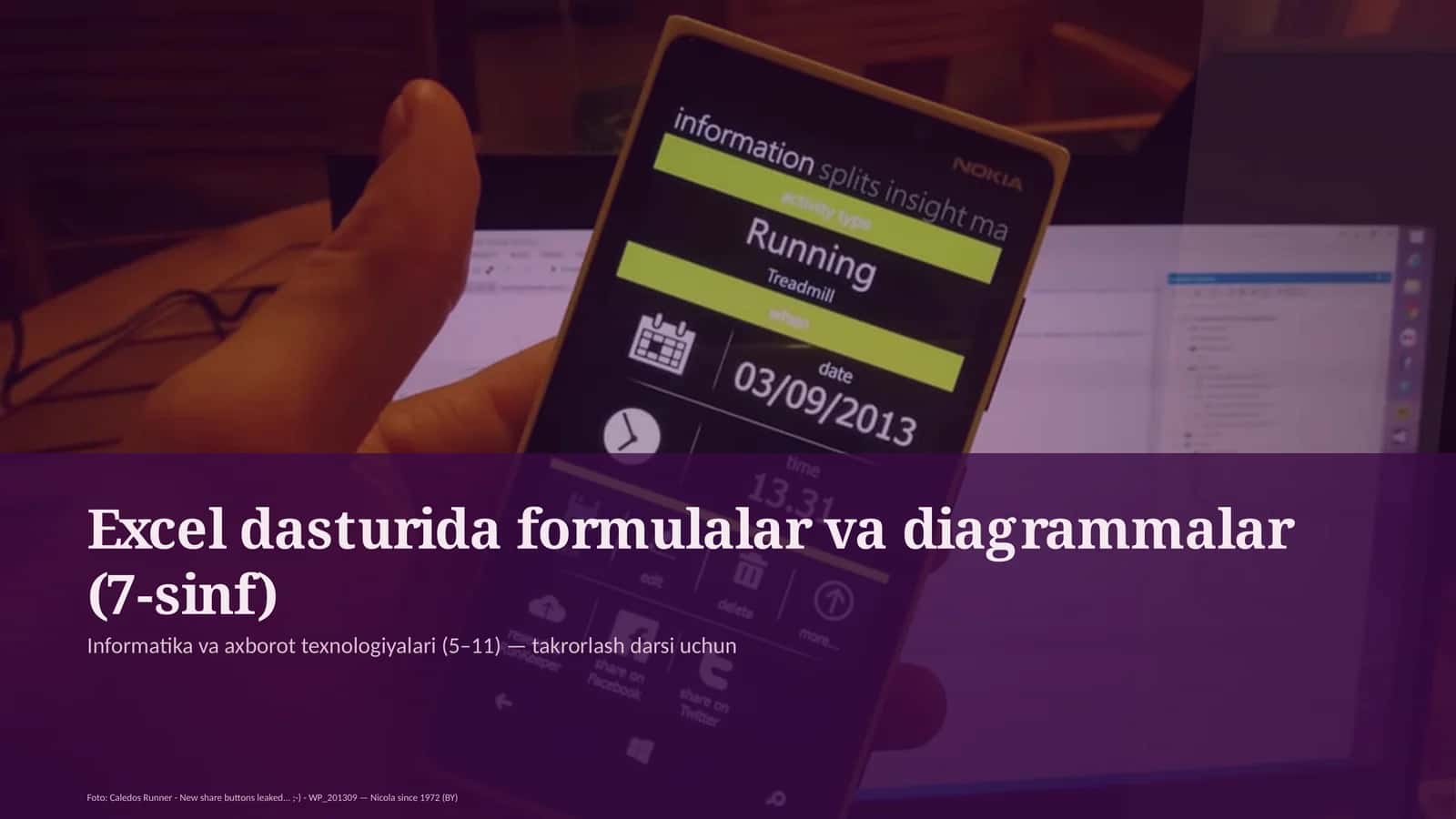 Excel dasturida formulalar va diagrammalar (7-sinf)