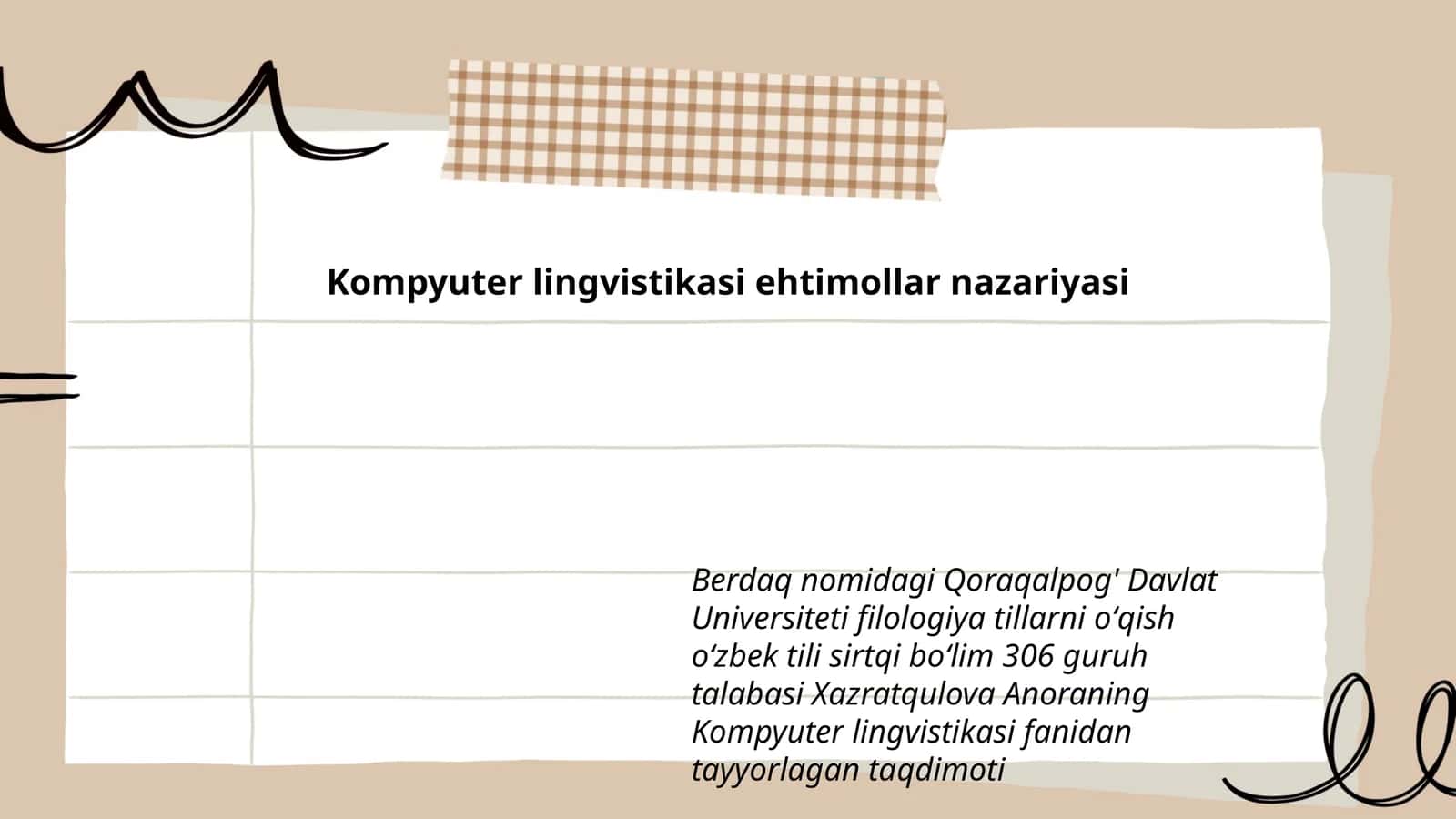 Kompyuter lingvistikasi ehtimollar nazariyasi