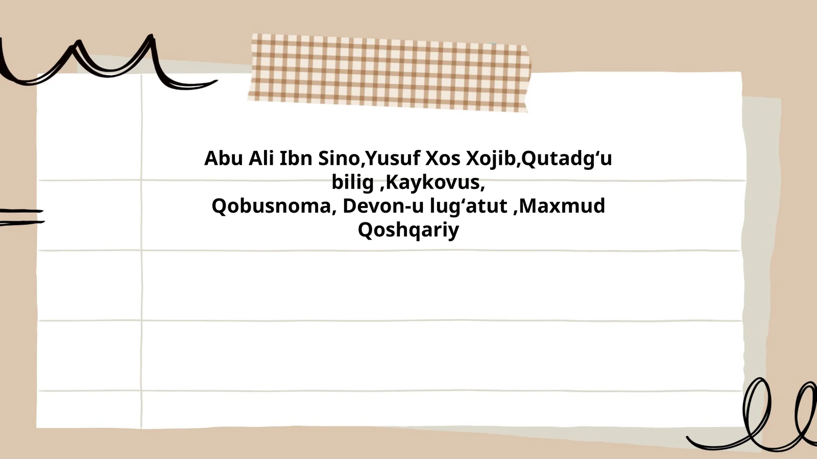 Abu Ali Ibn Sino, Yusuf Xos Xojib, Qutadgʻu bilig