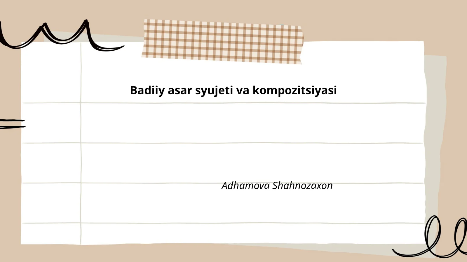 Badiiy asar syujeti va kompozitsiyasi