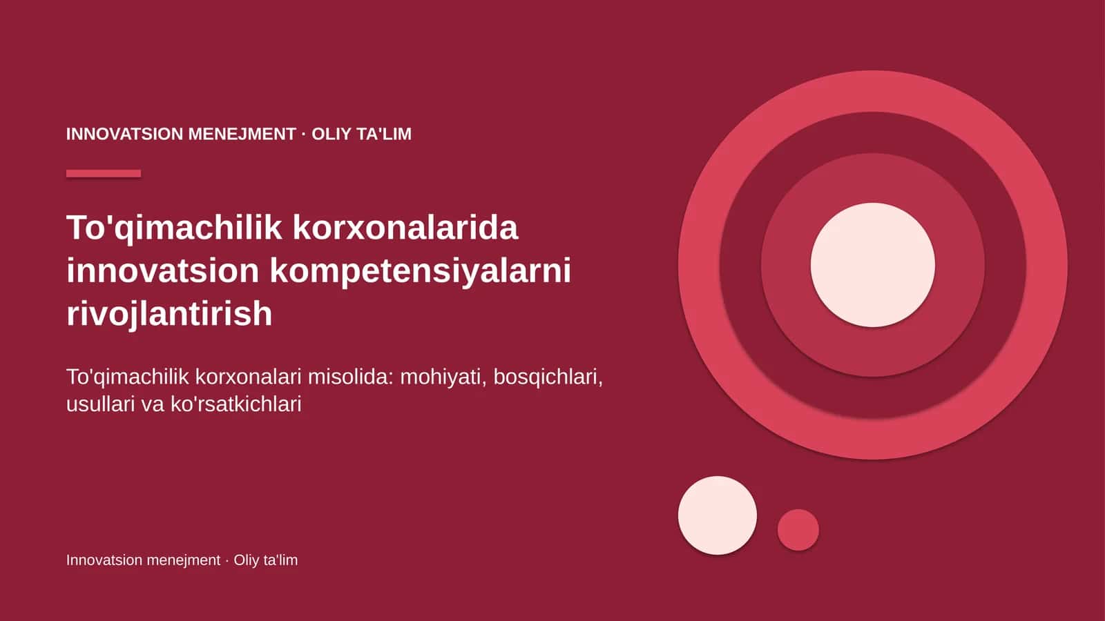 To'qimachilik korxonalarida innovatsion kompetensiyalarni rivojlantirish