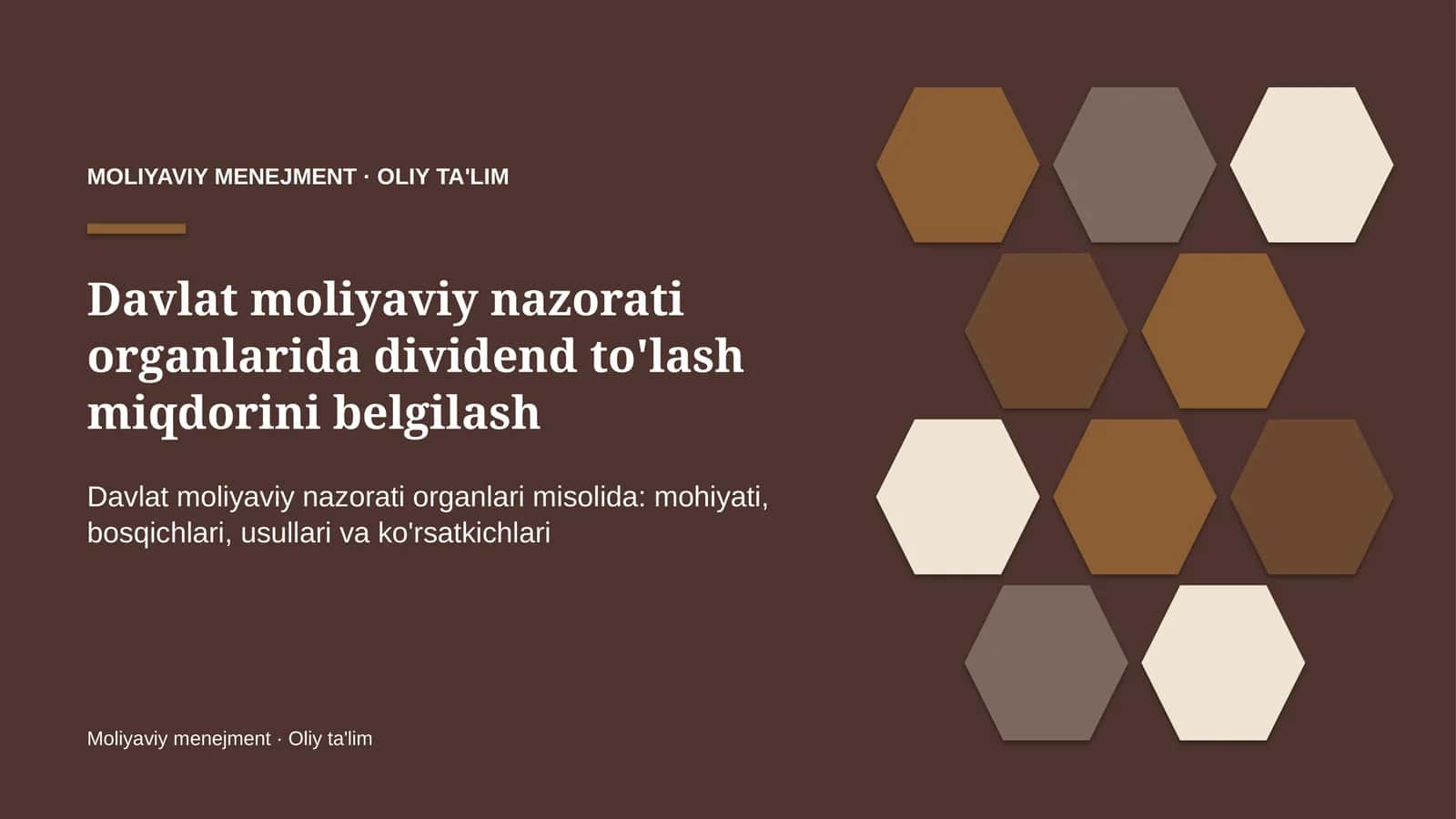 davlat moliyaviy nazorati organlarida dividend to'lash miqdorini belgilash 1150