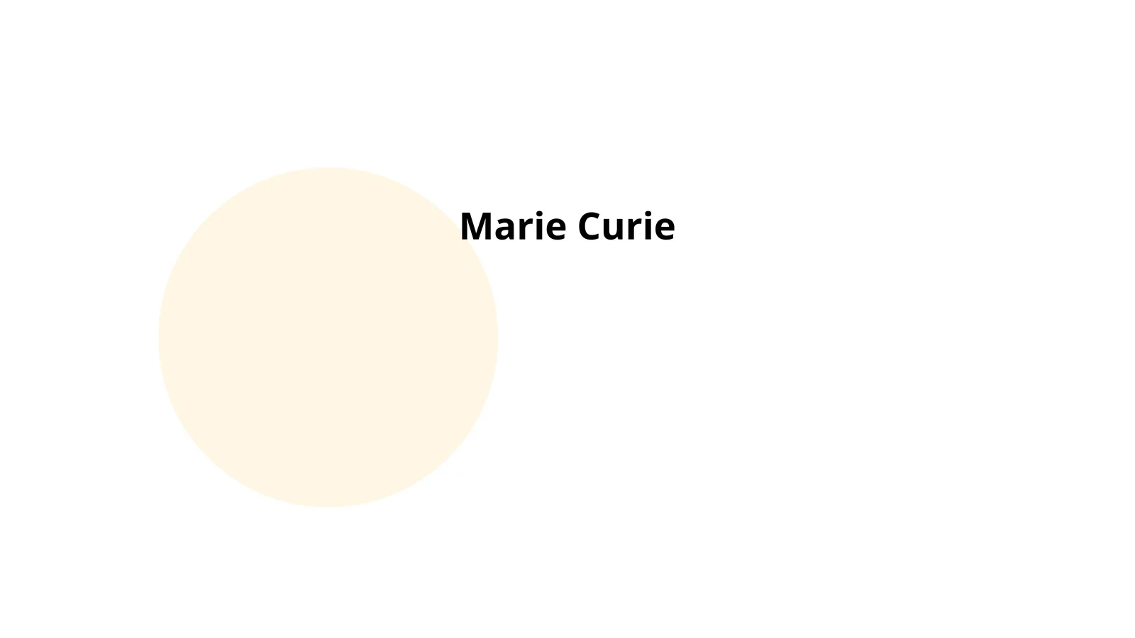Polonium Discovery by Marie Curie