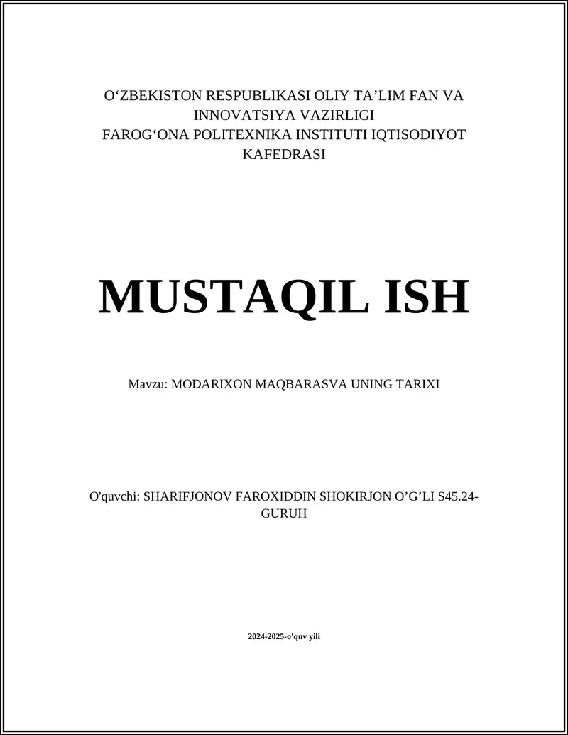 Modarixon Maqbarasi