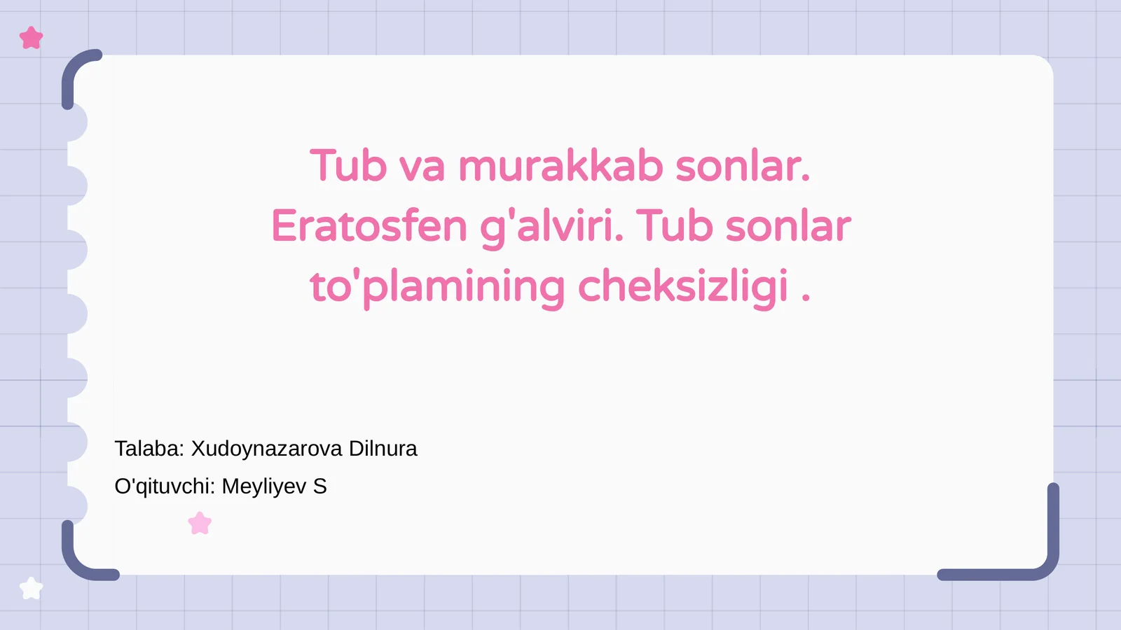 Tub va murakkab sonlar
