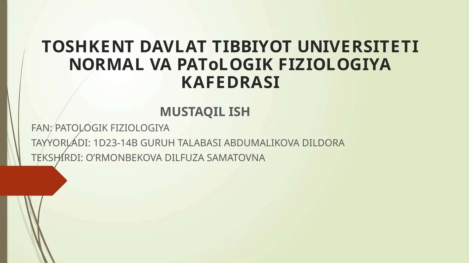 ONA QORNIDA RIVOJLANISHPATOLOGIYASINIMA
