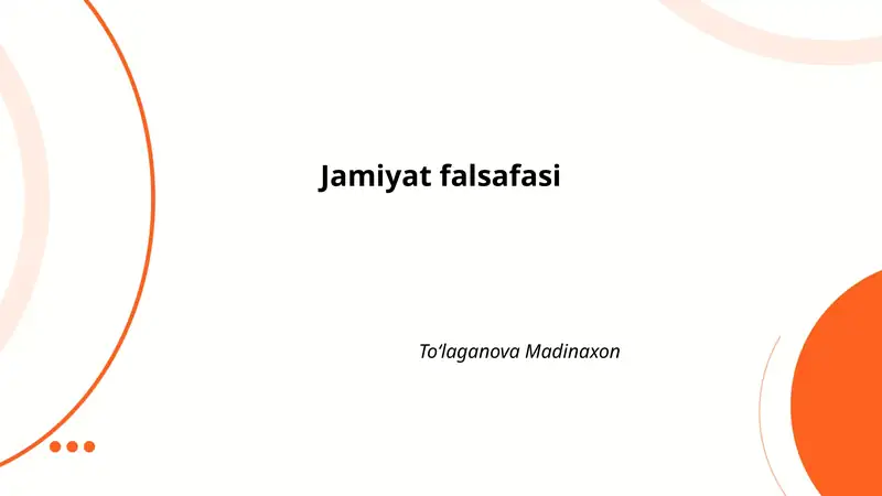 Jamiyat falsafasi
