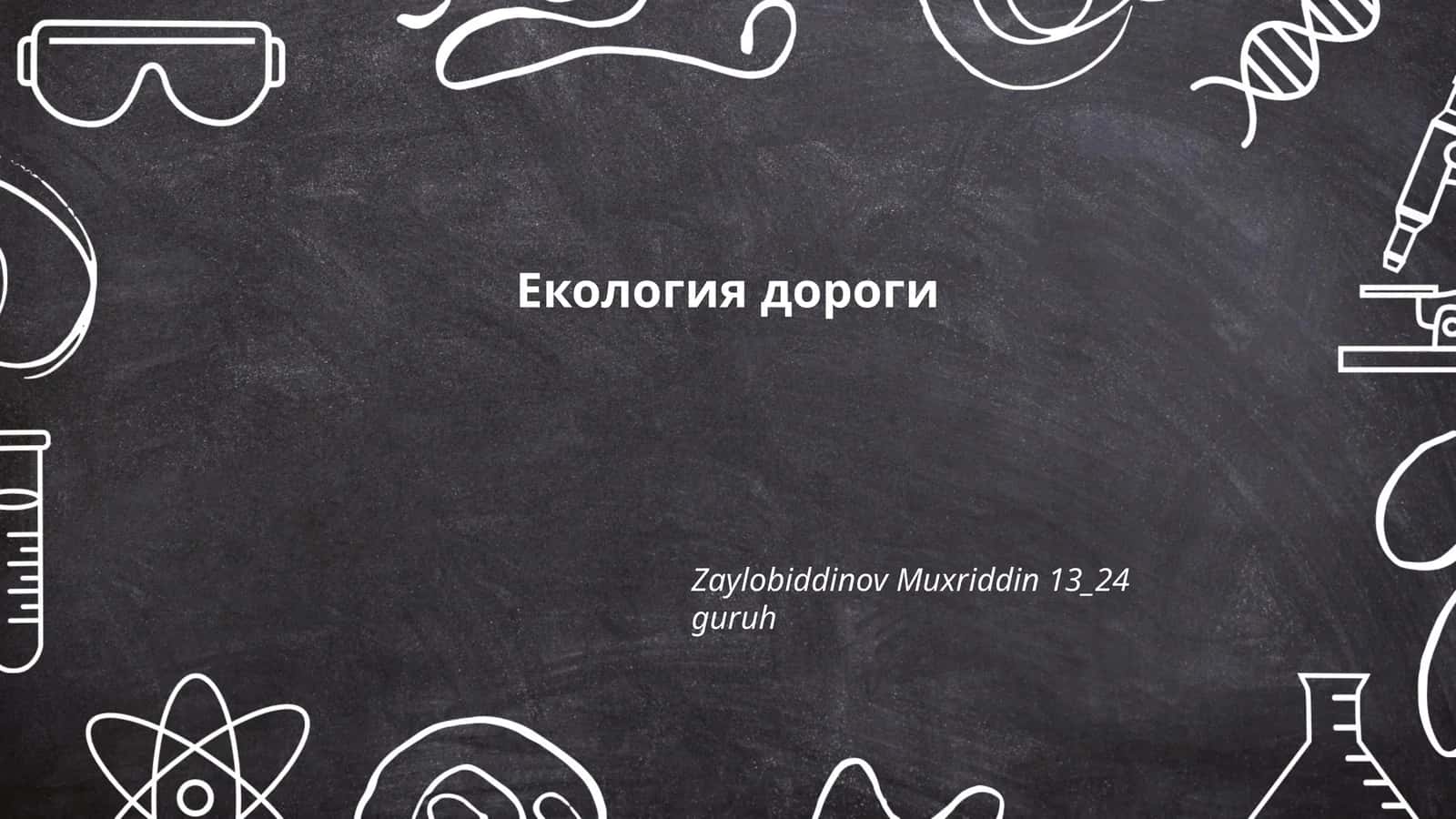 Екология дороги