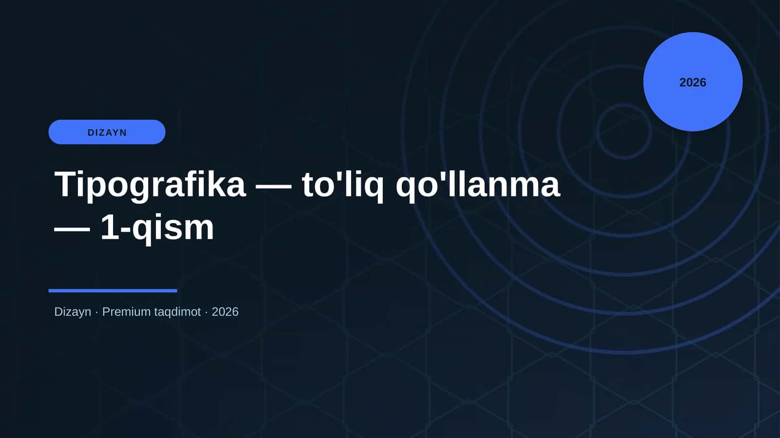 Tipografika — to'liq qo'llanma — 1-qism