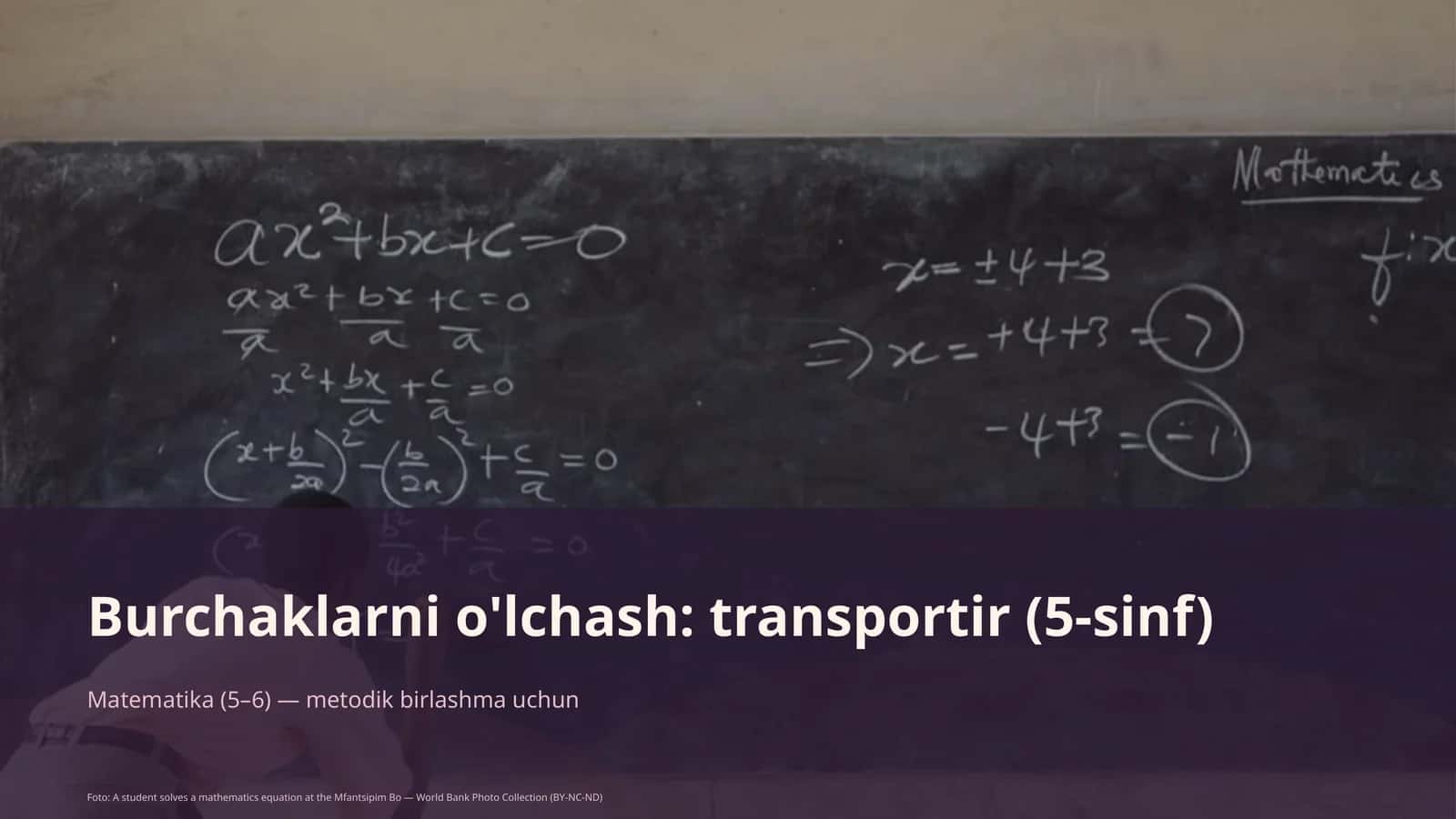 Burchaklarni o'lchash: transportir (5-sinf)