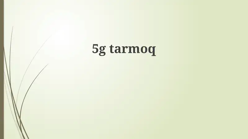 5G tarmog'i
