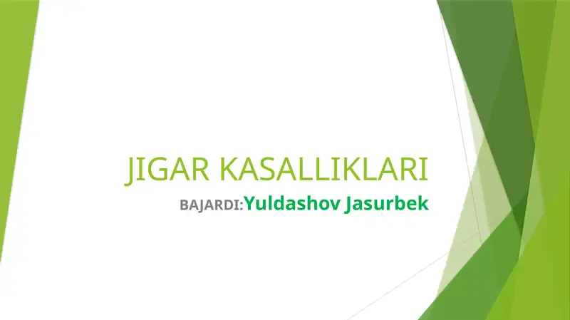 JIGAR KASALLIKLARI