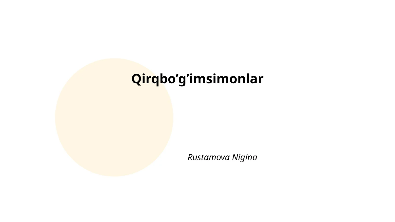 Qirqbo’g’imsimonlar