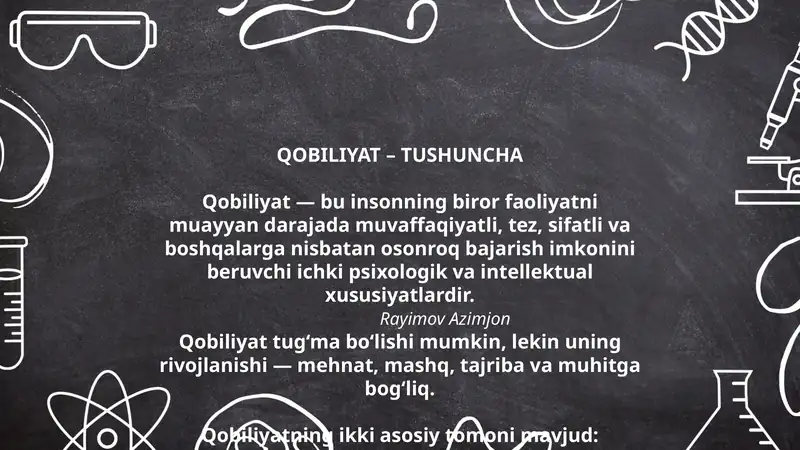 QOBILIYAT – TUSHUNCHA
